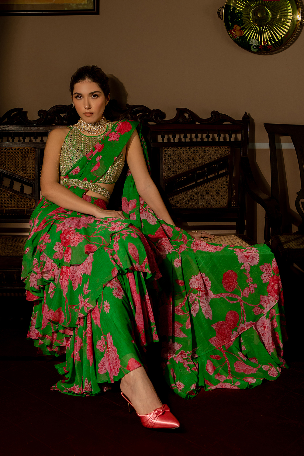 Full Bloom Sari Set 