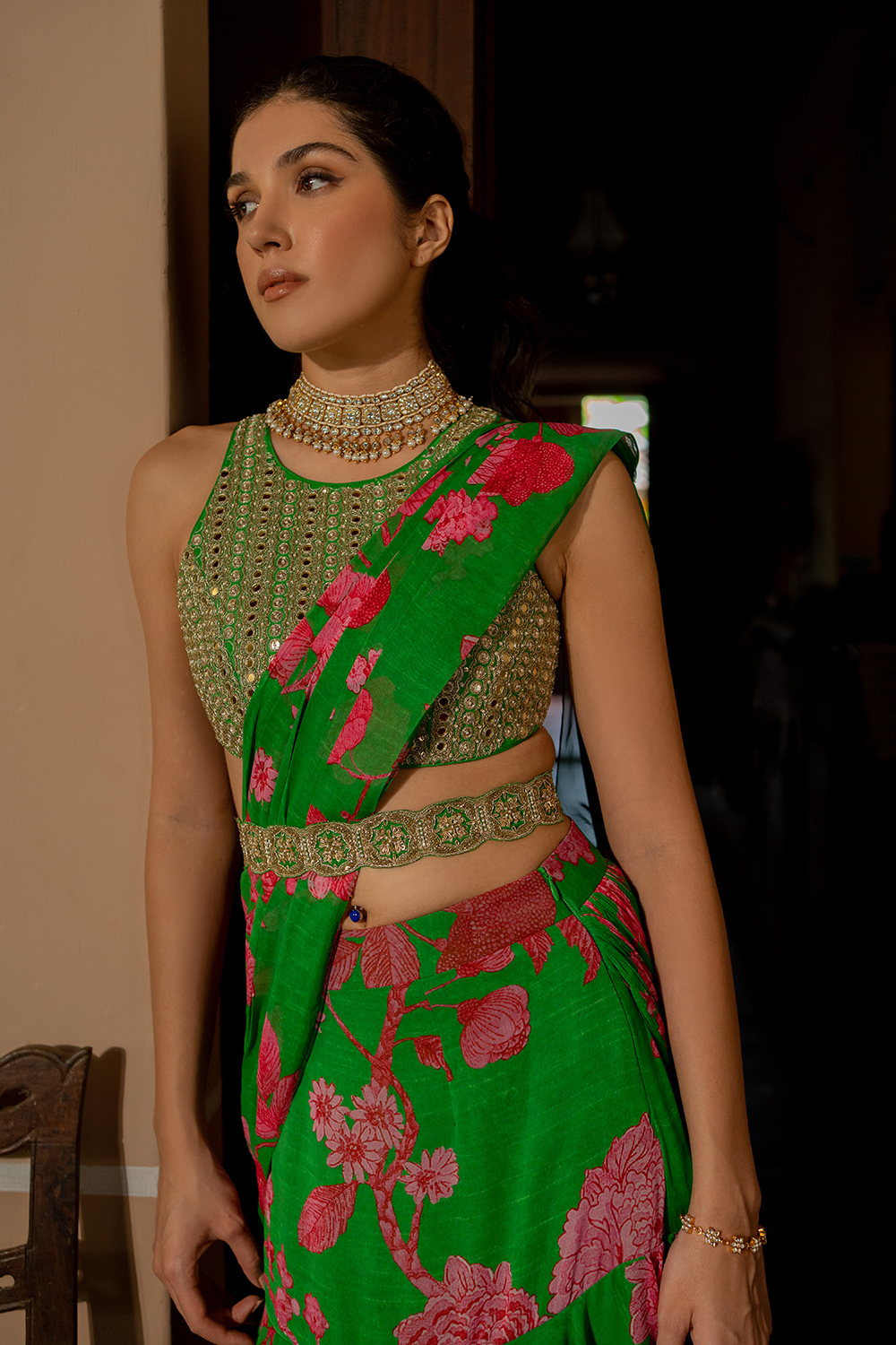 Full Bloom Sari Set 