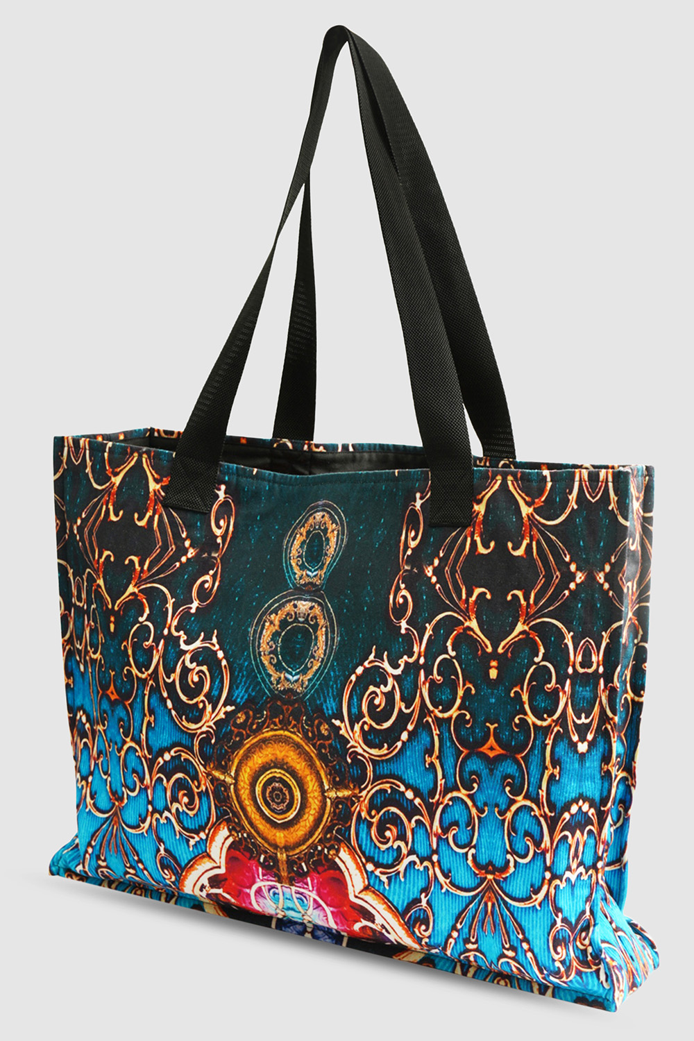 Black And Blue Tribal Print Tote Bag