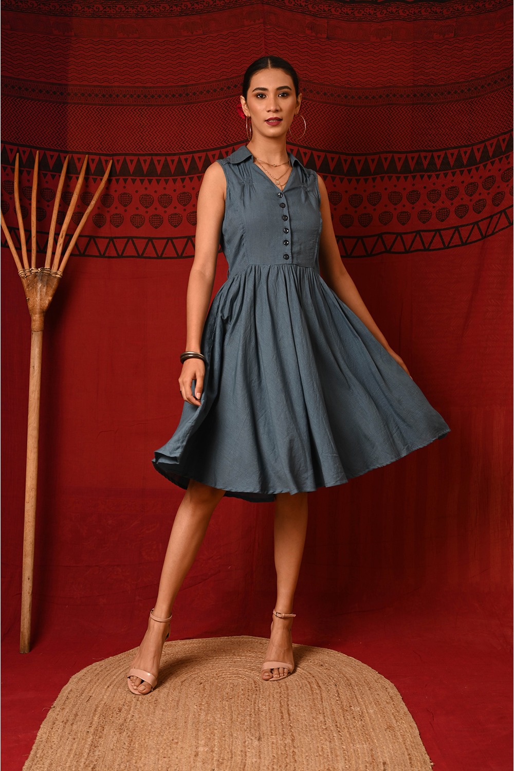  French Blue Cotton Dress