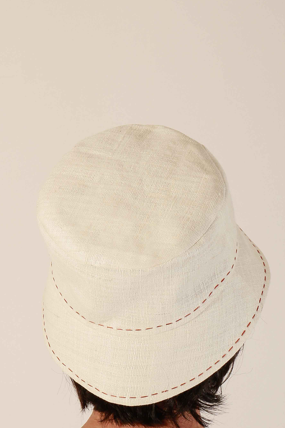 Acceptance Of The Transience Eri Silk White Bucket Hat