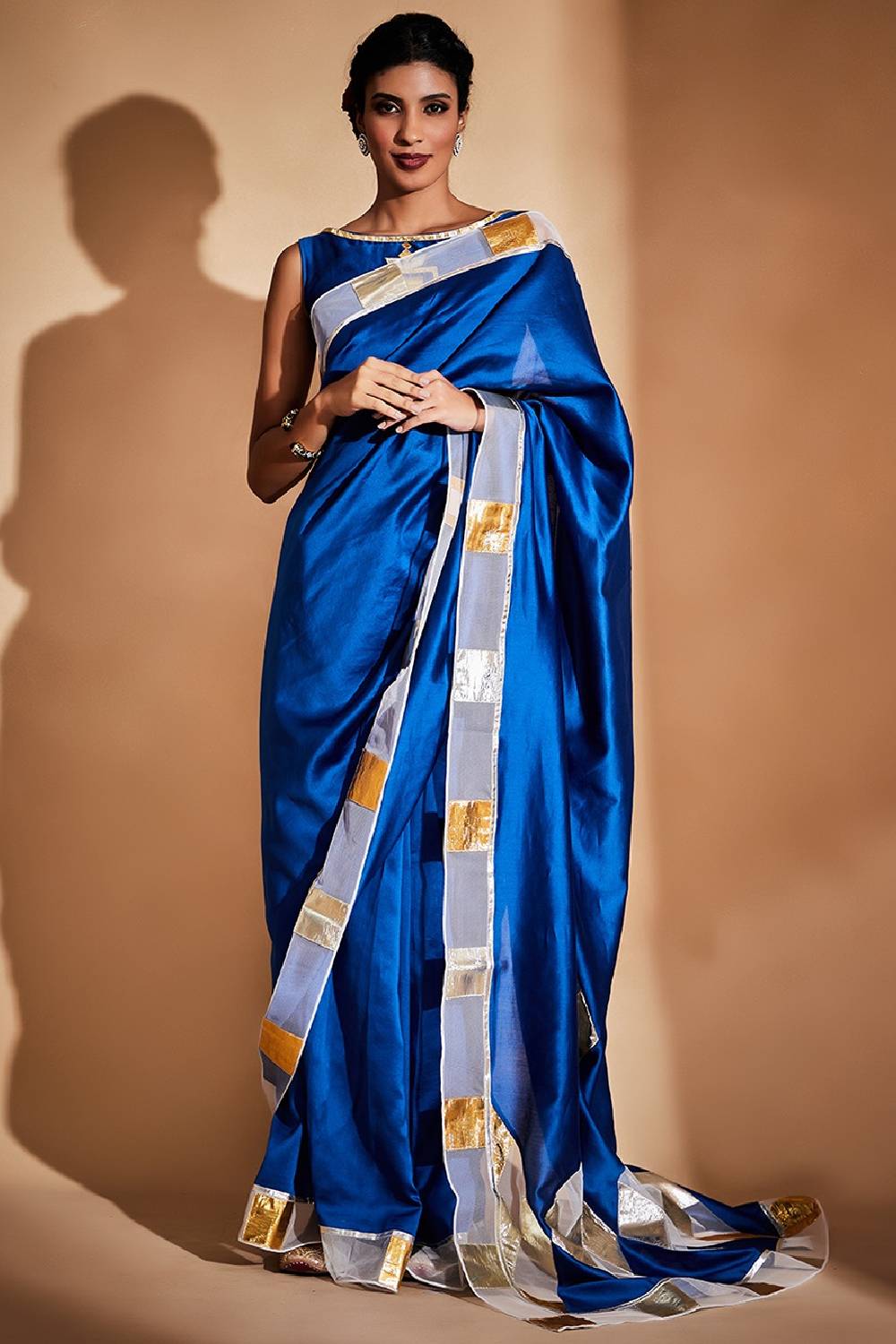 Royal Blue Gota Saree