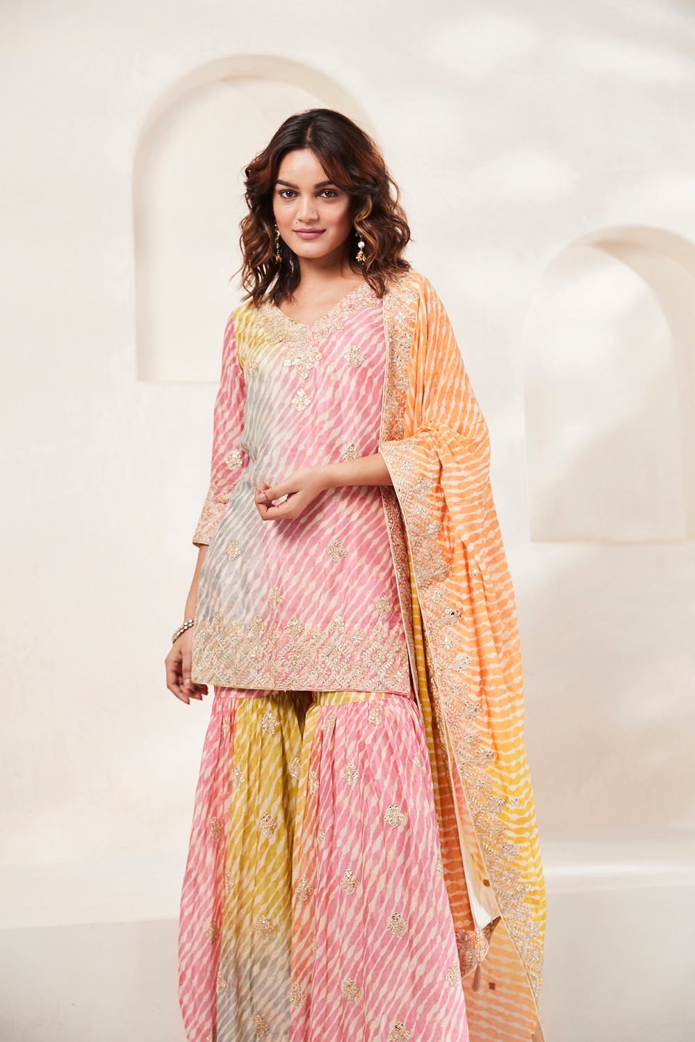 Multicolour Sharara Suit