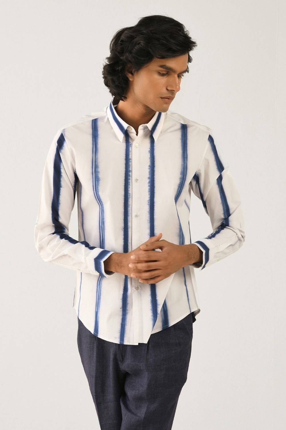 Ivory Tie Dye Striper Shirt