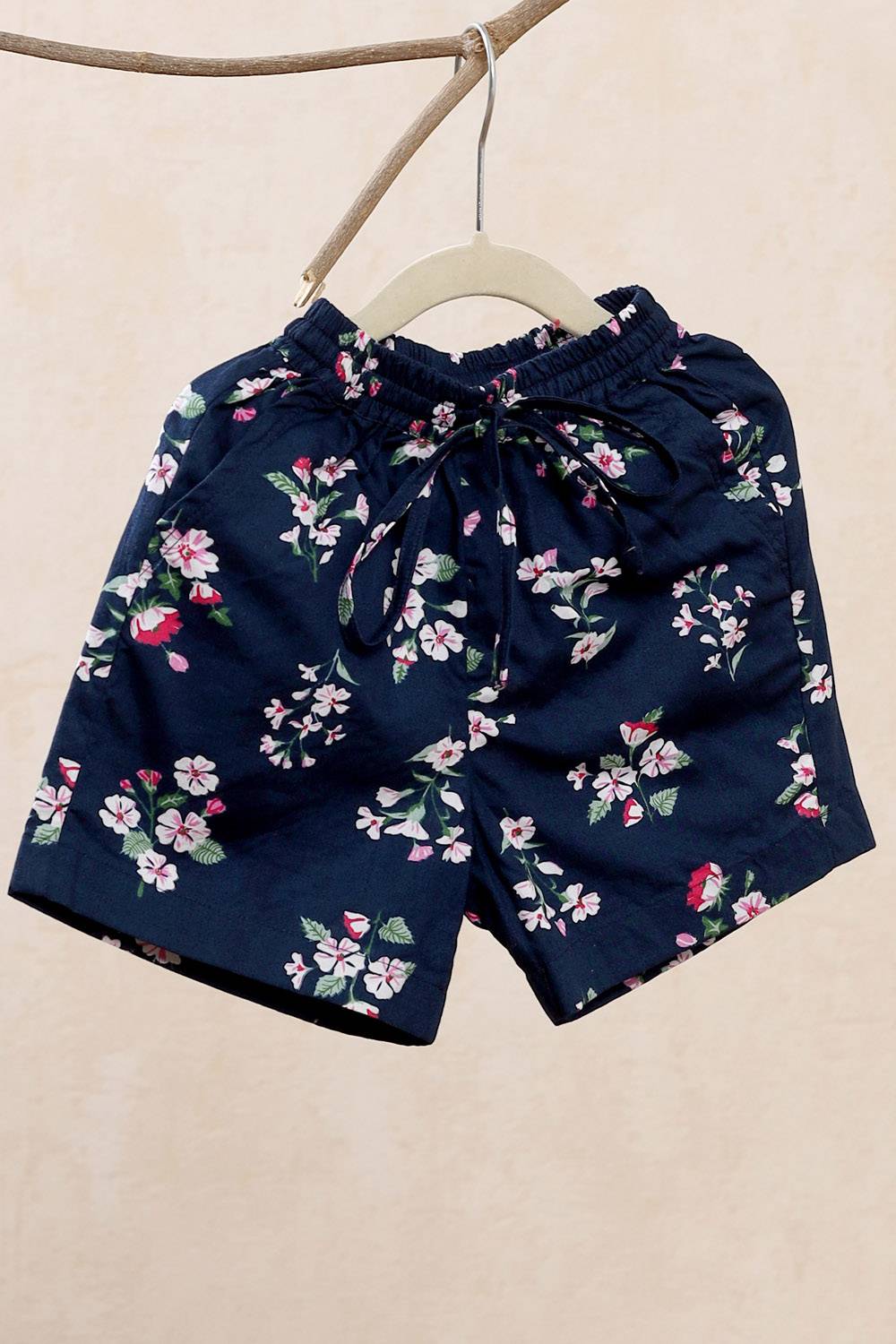 Blooming Buds Blue Floral Shorts