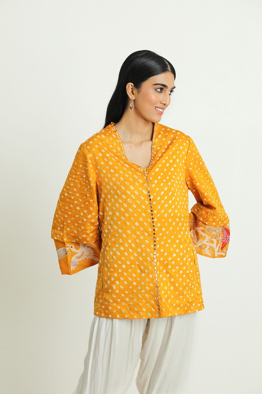 Seher Yellow A Line Jacket 