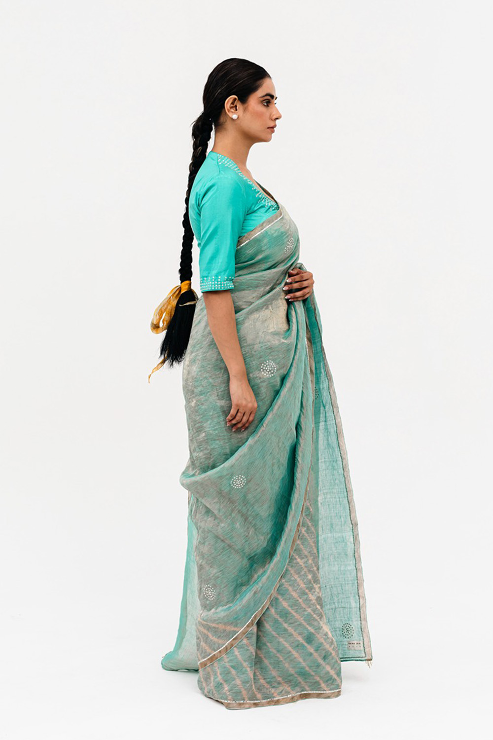 Sukri Leheriya Saree - Blue