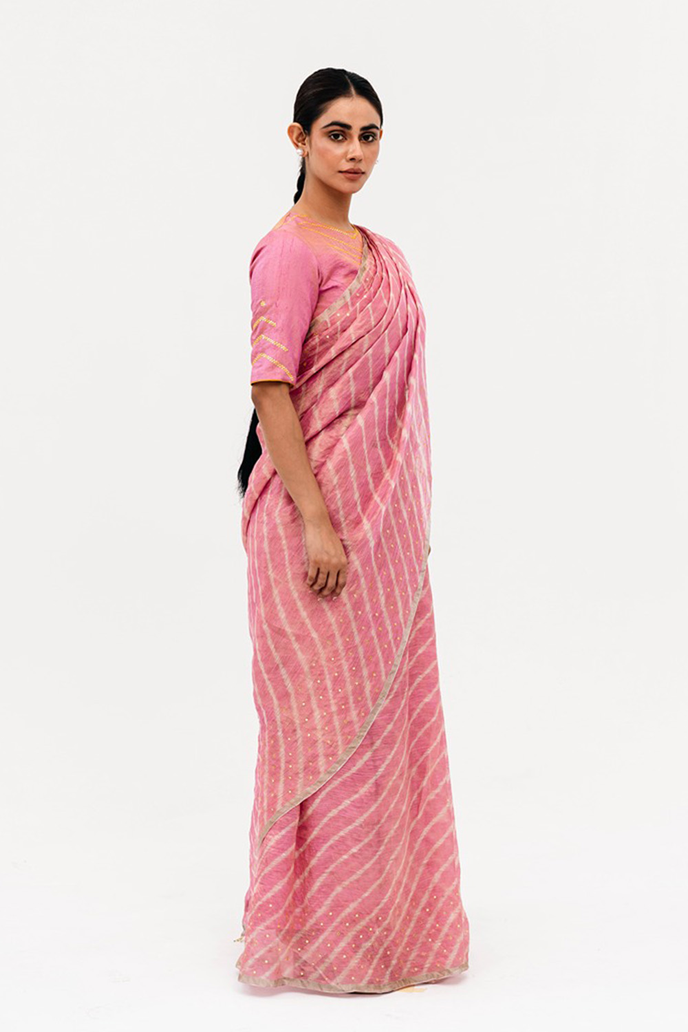 Luni Leheriya Saree - Pink