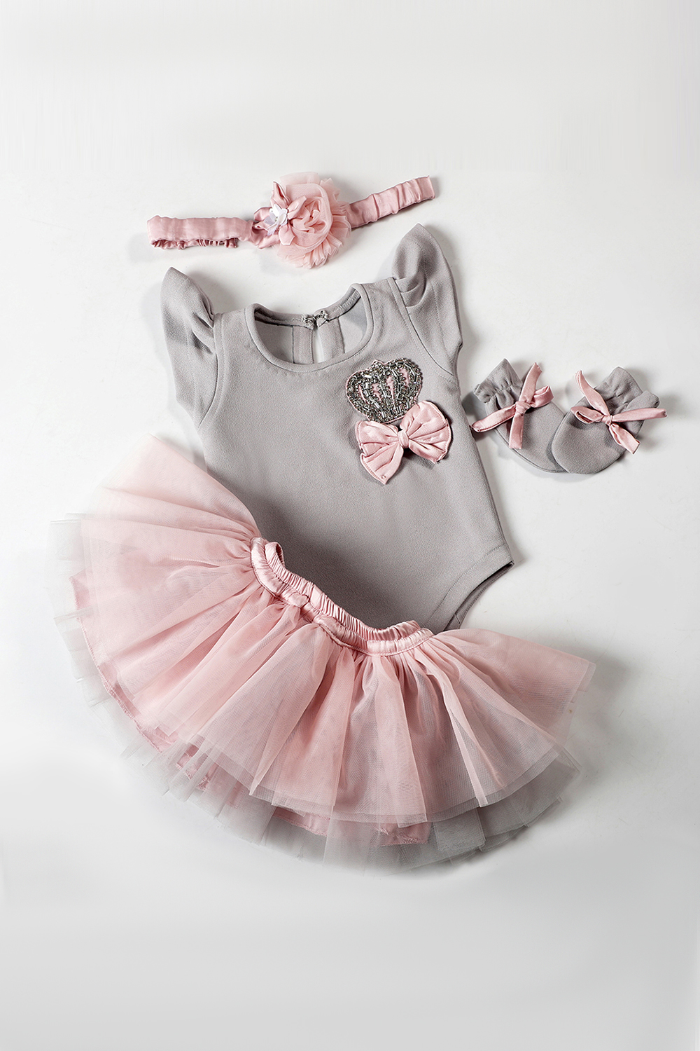 Crowned Jewelled Baby Girl Set
