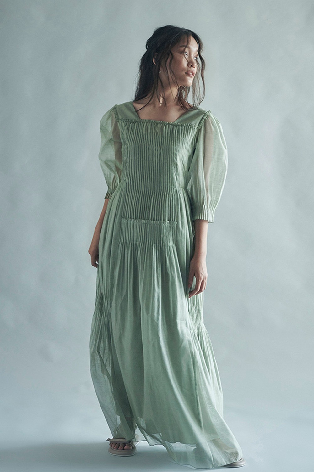 Pine Yarn Dyed Dress