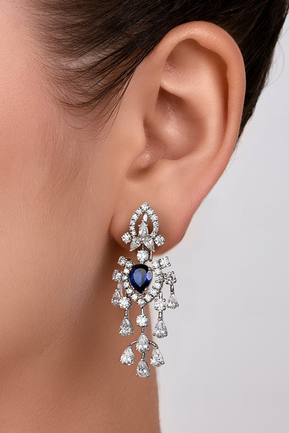 Blue Long Earring
