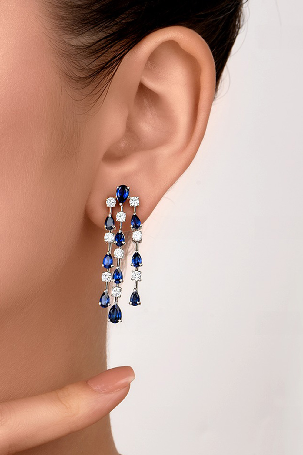 Blue Chandelier Earring 