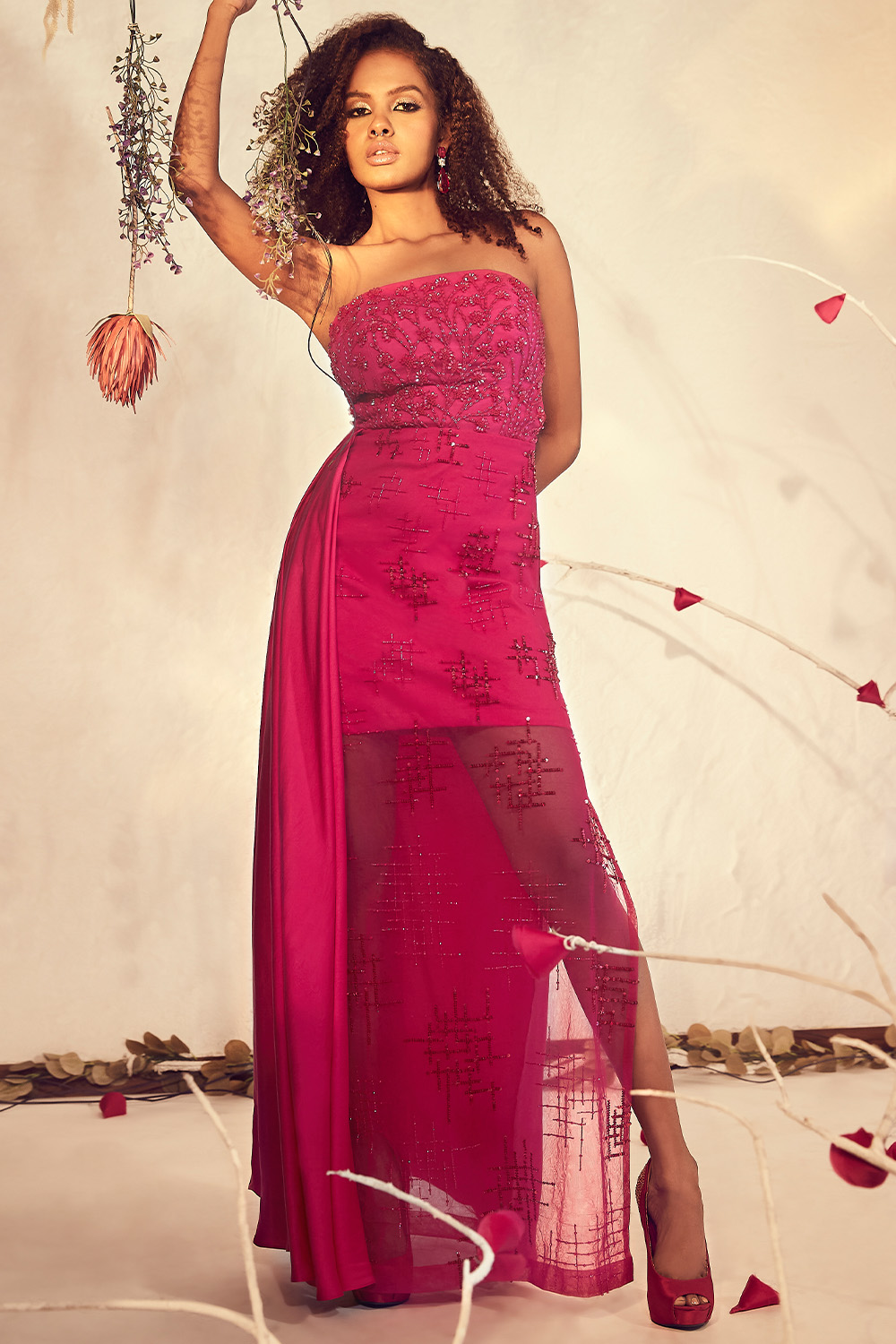 Pink Drape Gown
