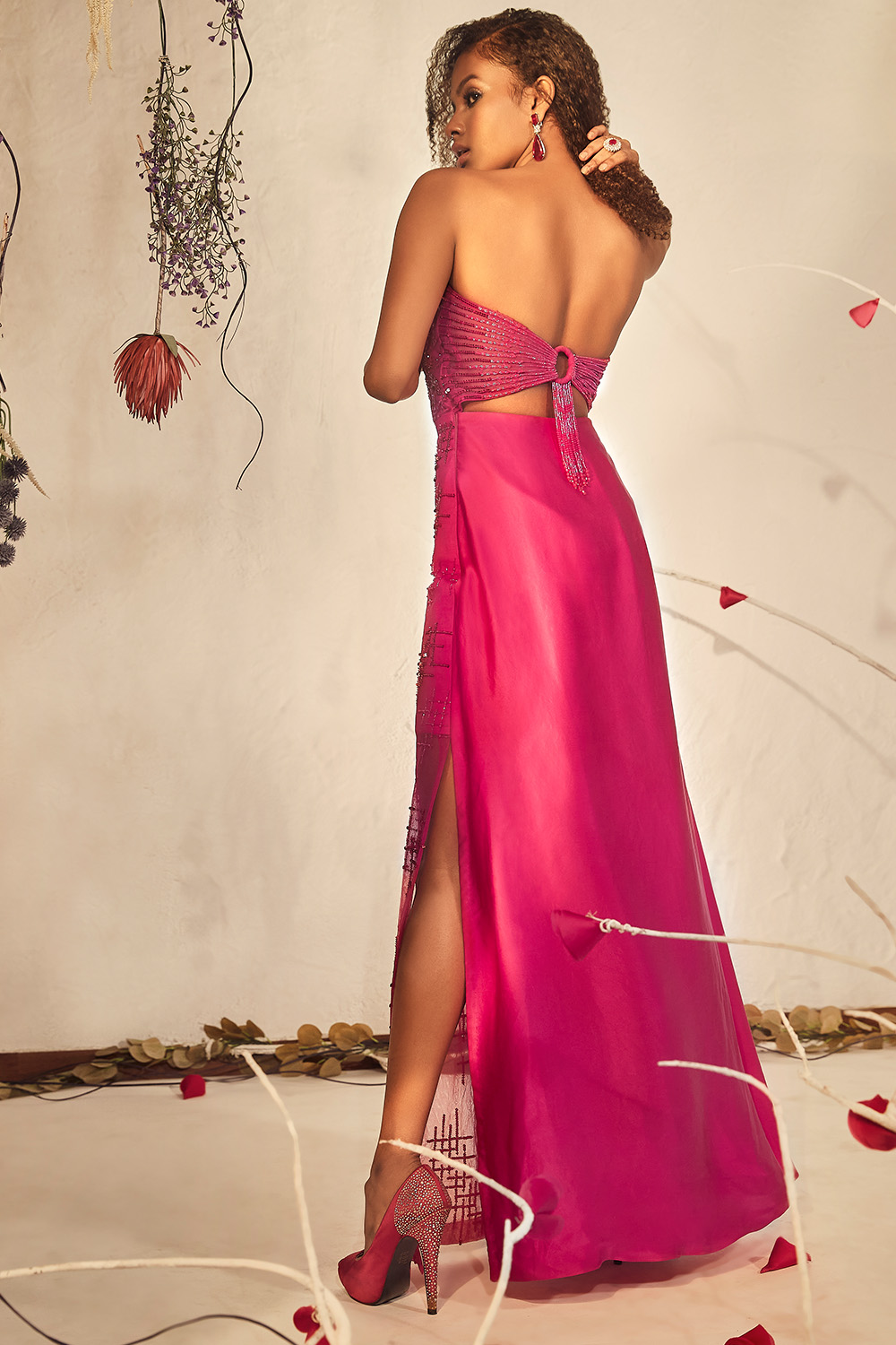 Pink Drape Gown
