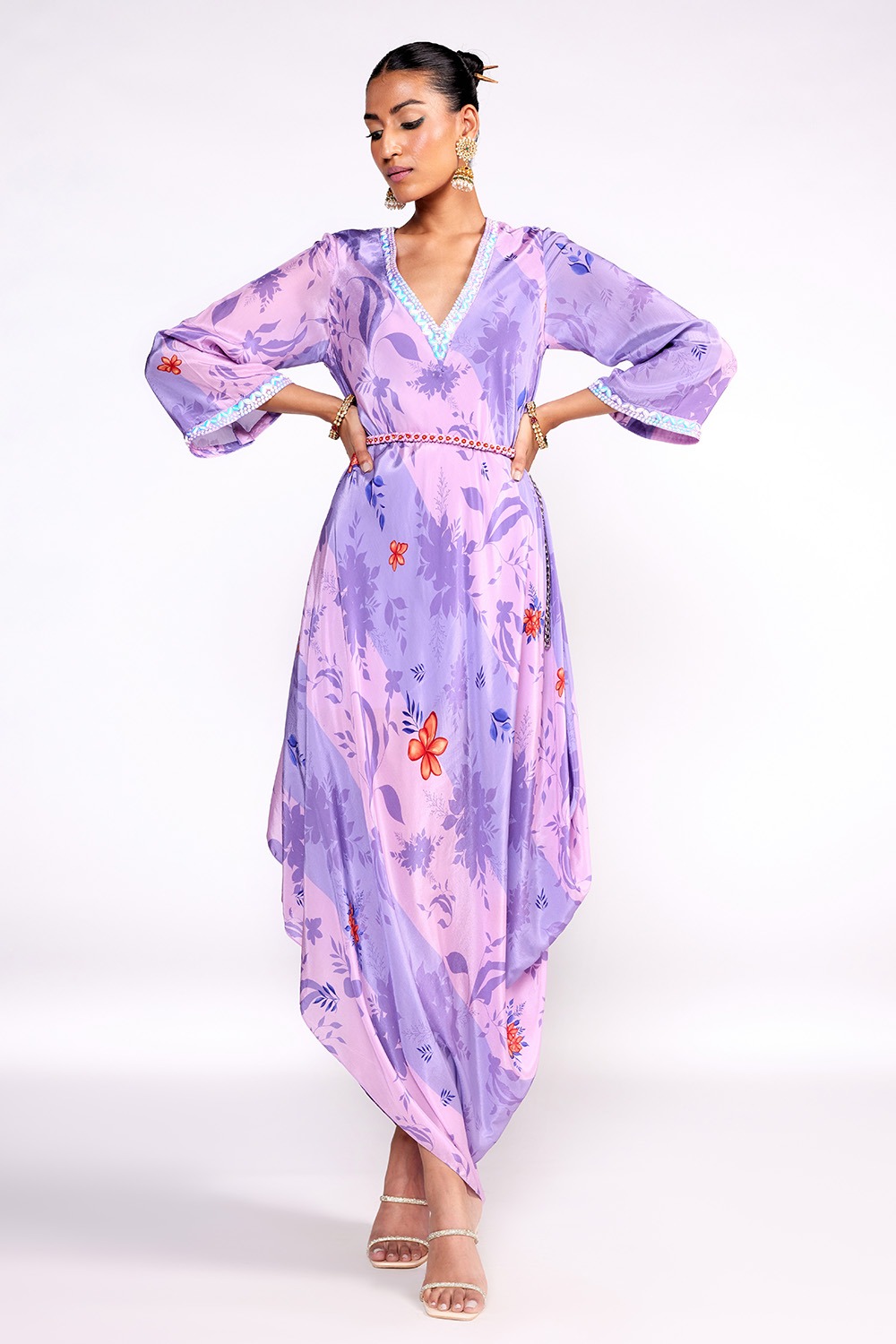 Lilac kaftan dress