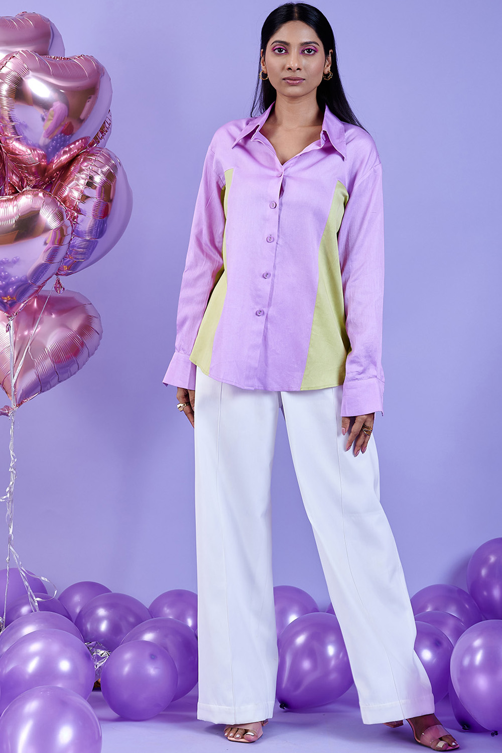 Beaming In Lilac Full Sleeve Shirt
