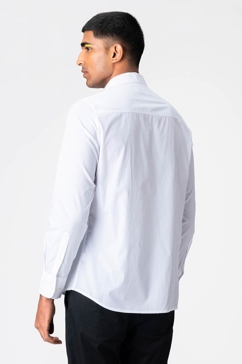 White Printed Full Sleeved Shirt