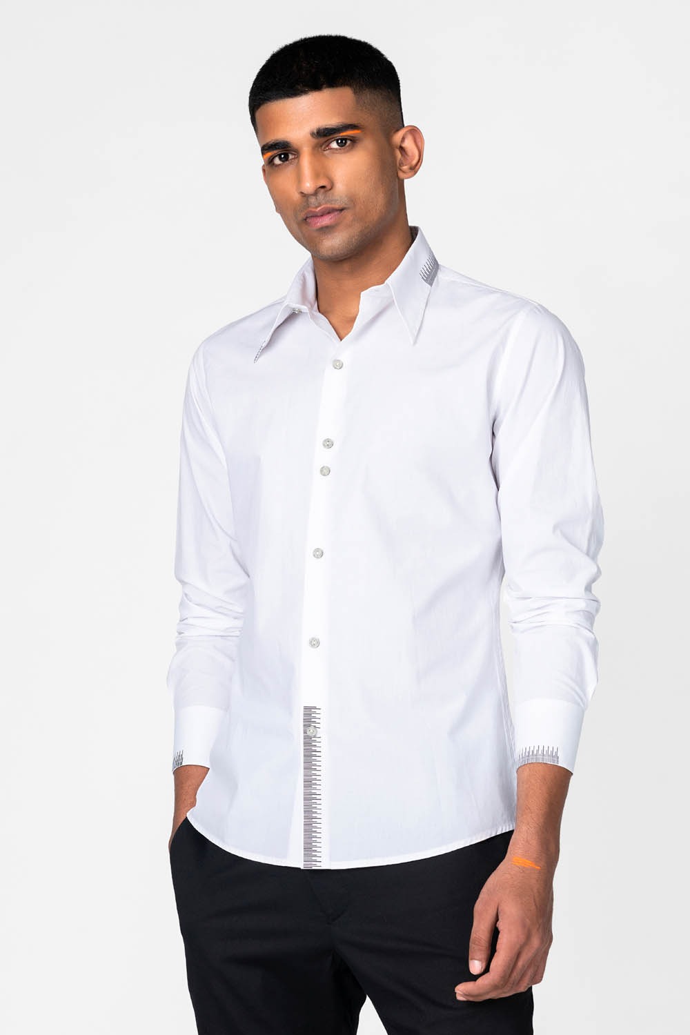 White Cotton Logo Shirt 