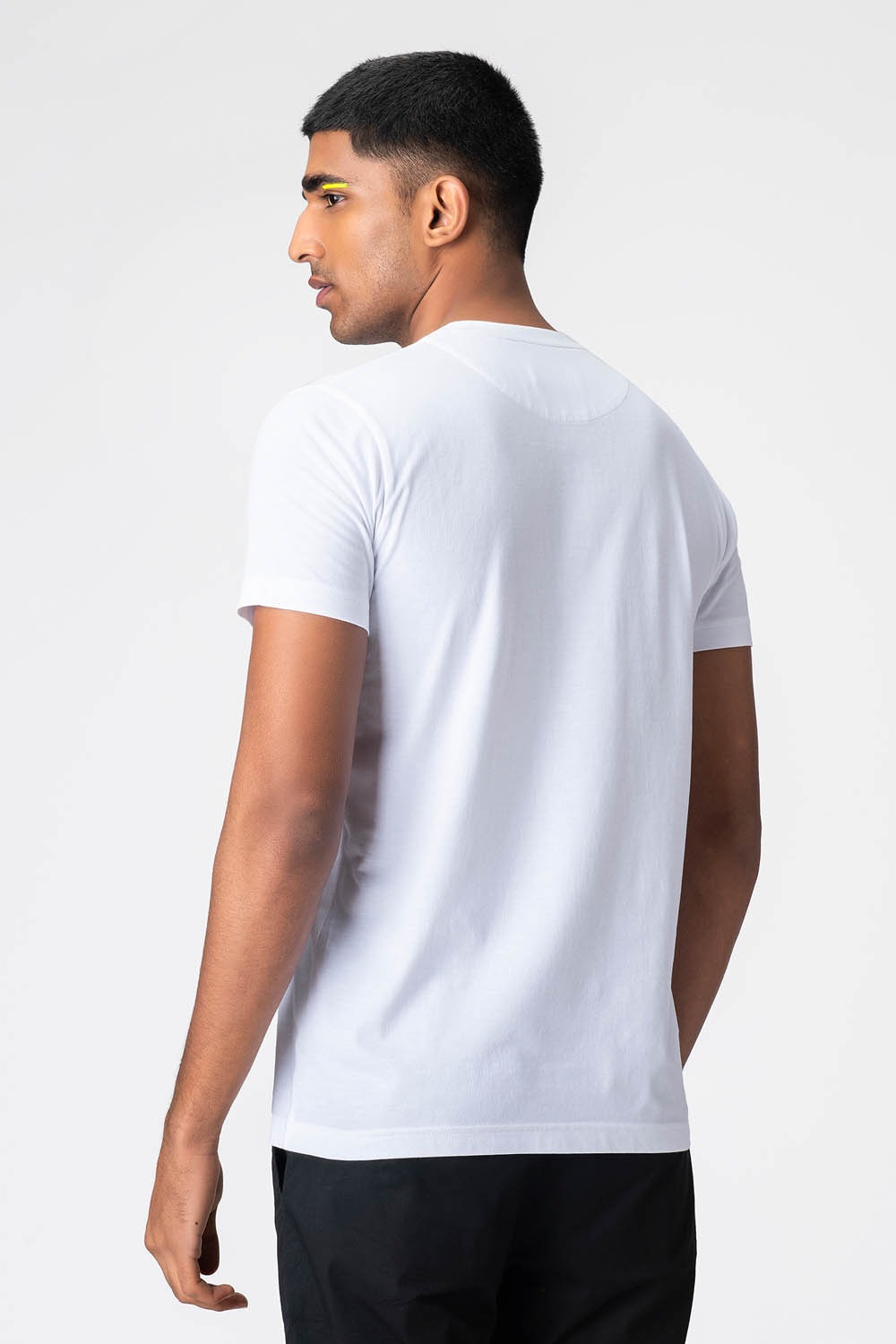 White Printed Polo T-Shirt