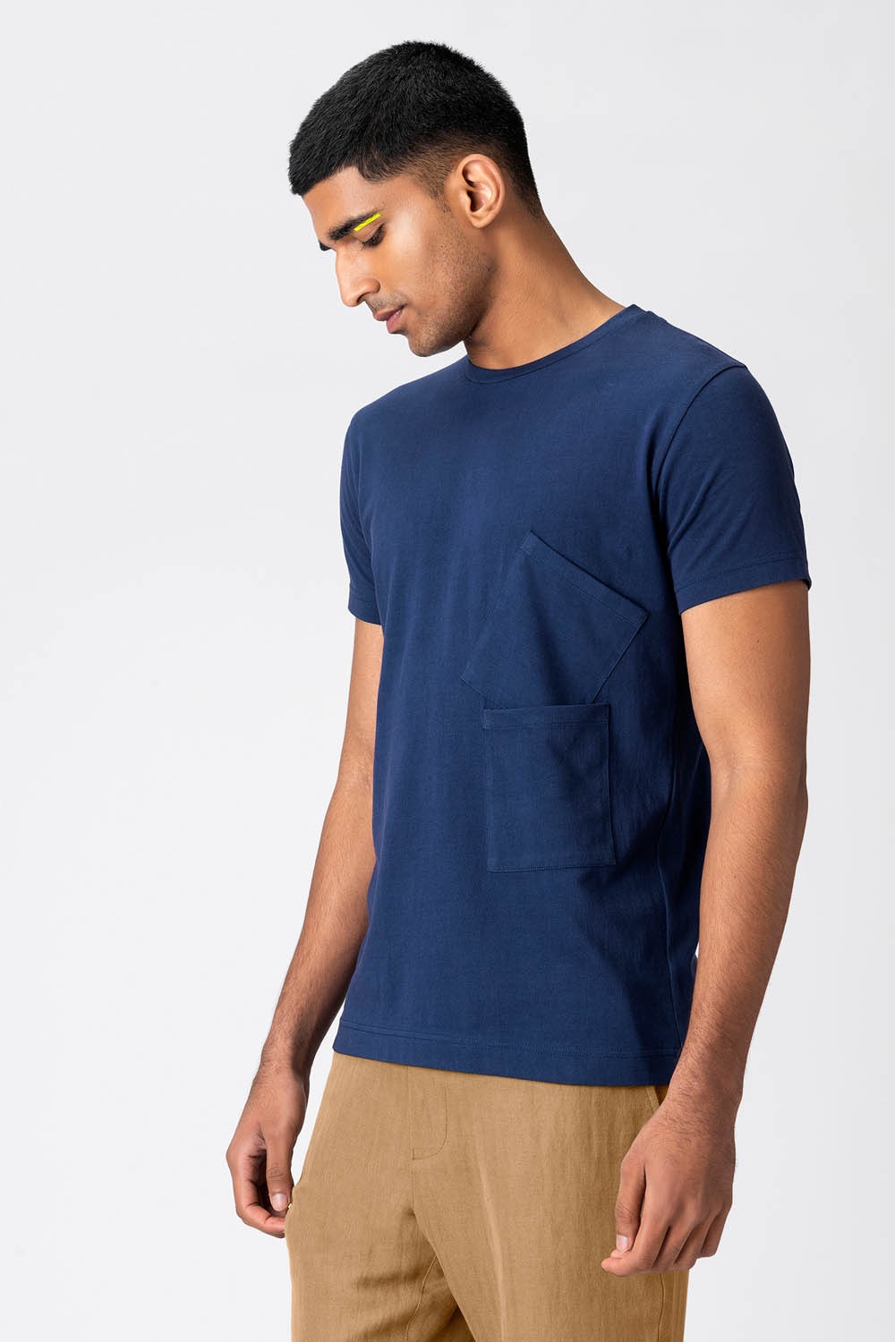 Marine Blue Double Patch Pocket T-Shirt