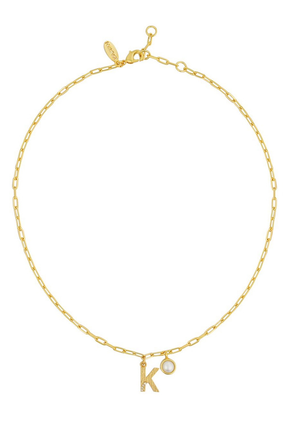 Gold Plated K Necklace  