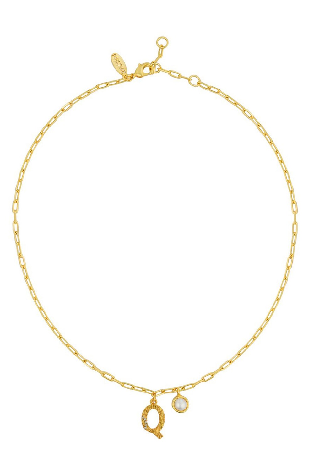 Gold Plated Q Necklace  