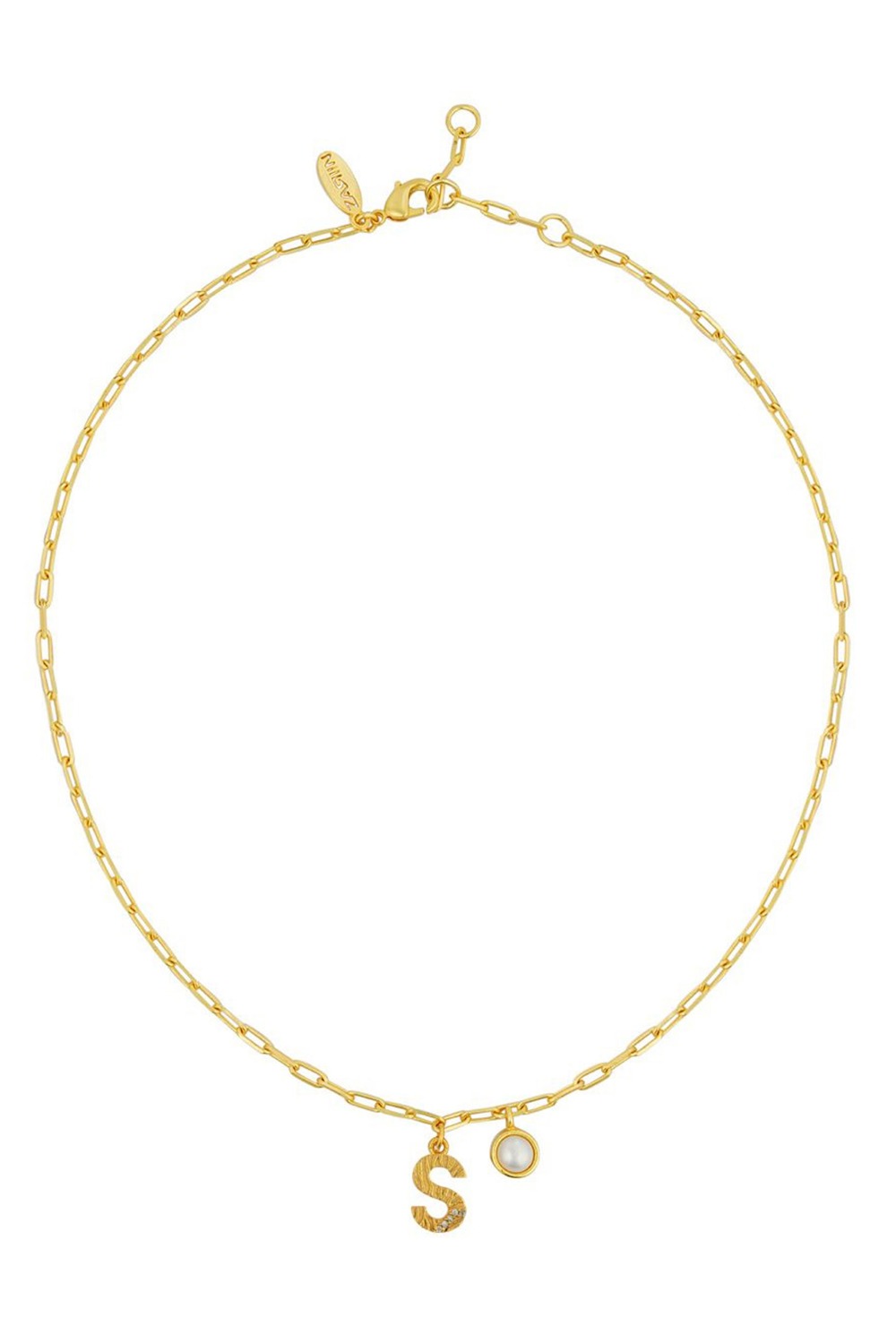 Gold Plated S Necklace  