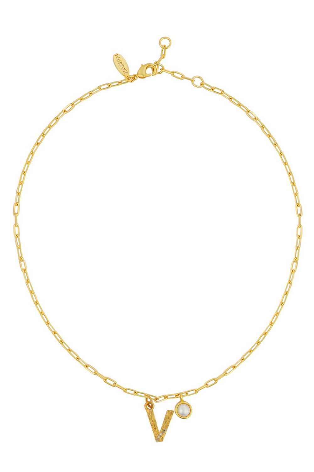 Gold Plated V Necklace  