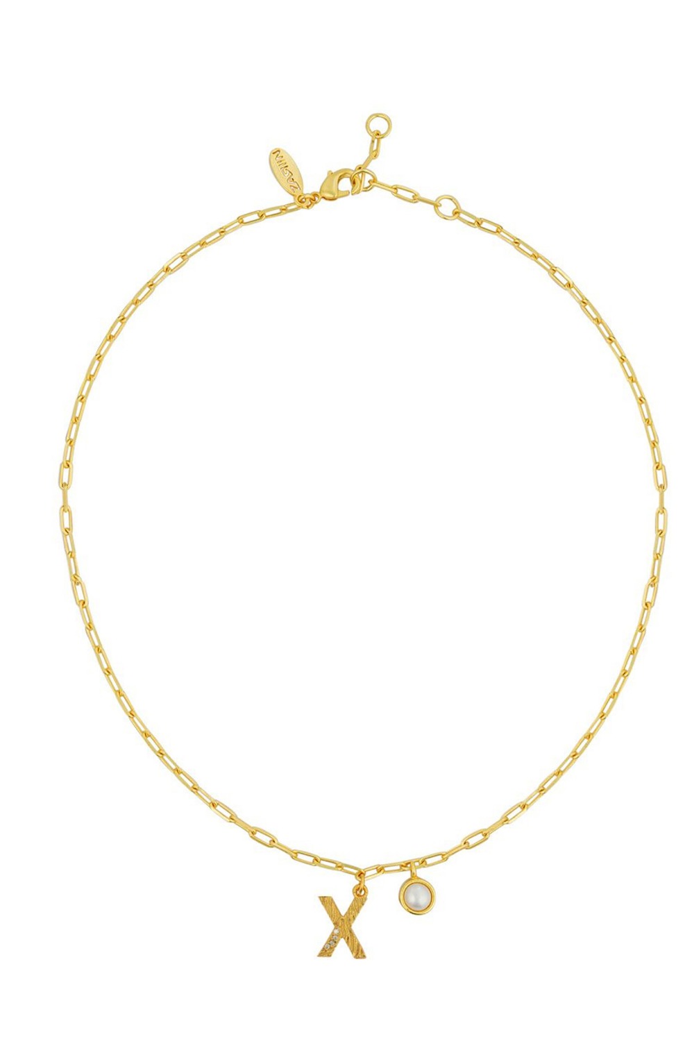 Gold Plated X Necklace  