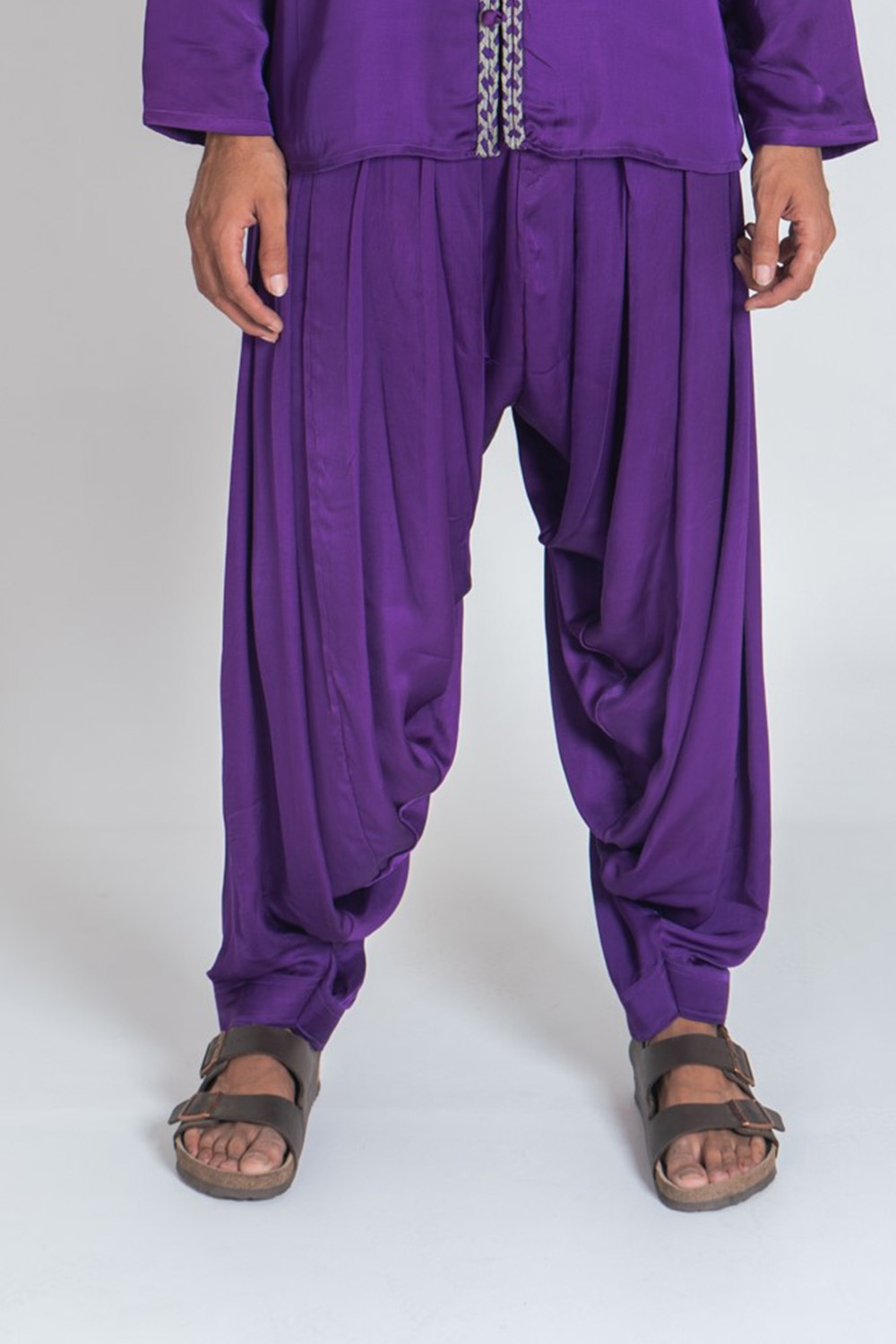 Purple Drapped Dhoti
