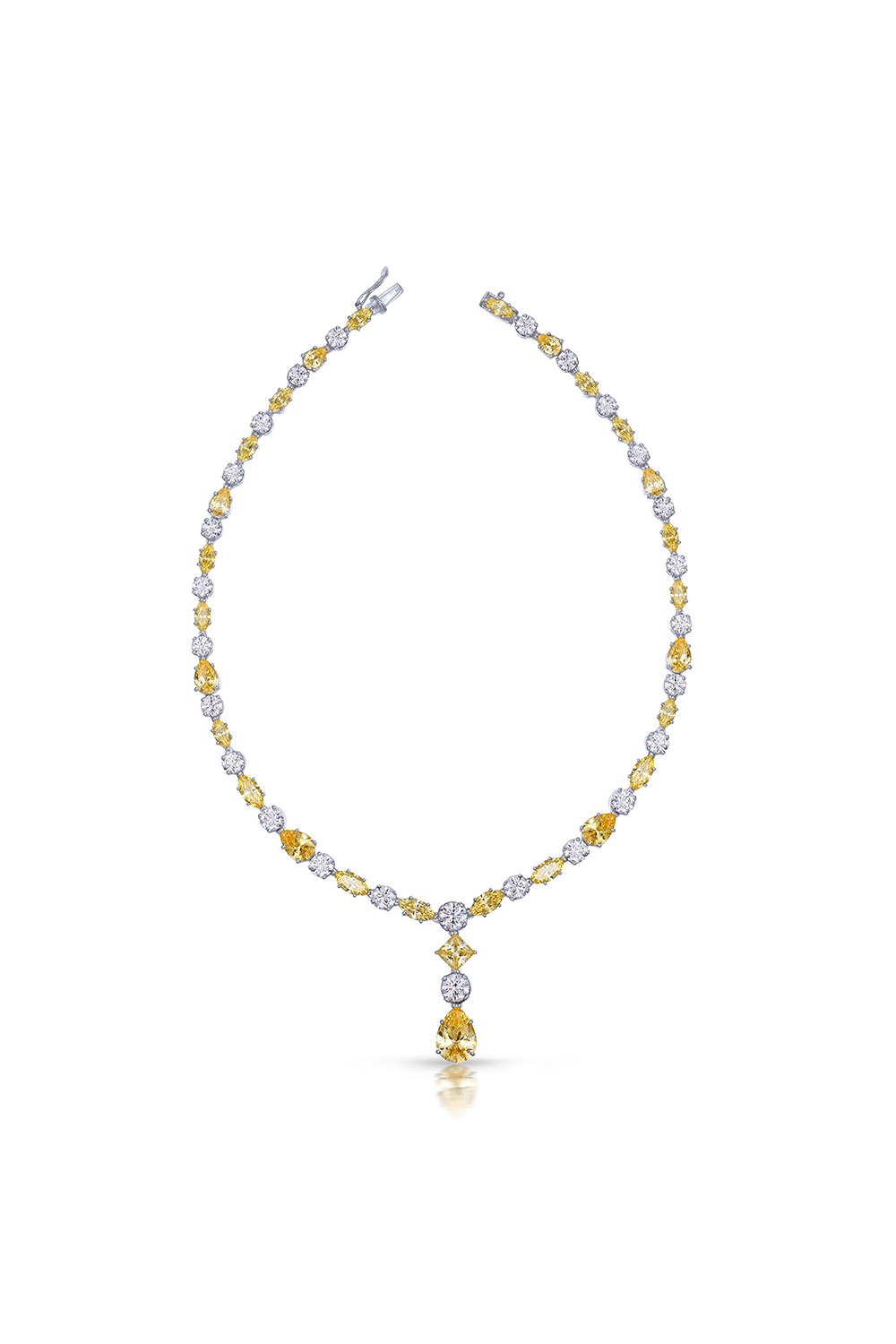 Yellow And White Classic Necklace
