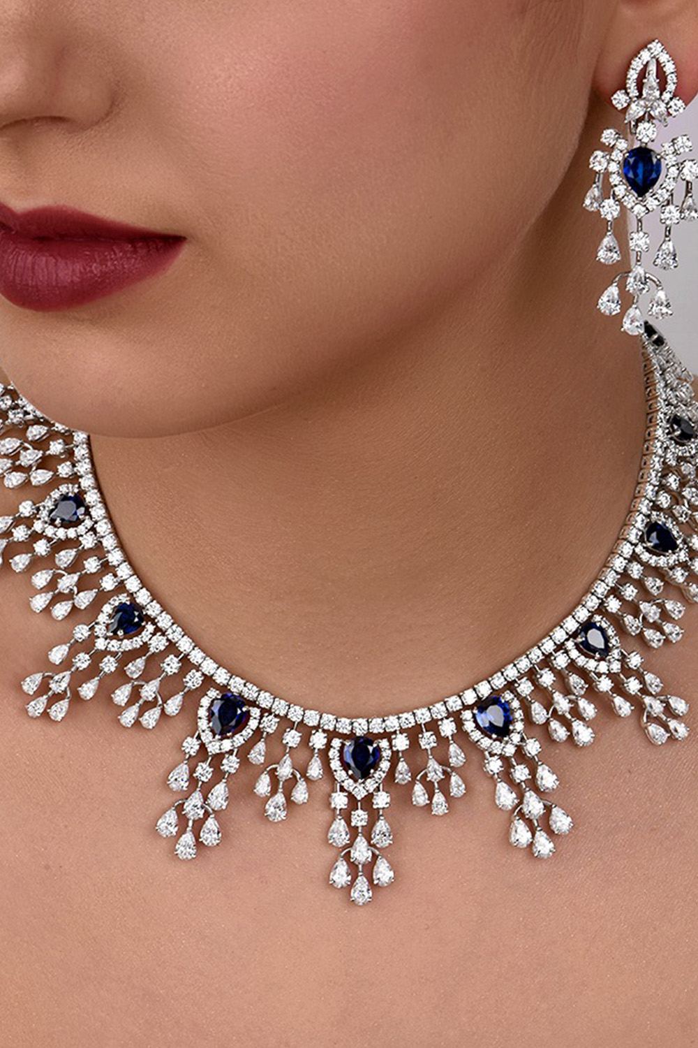 Blue Bridal Necklace
