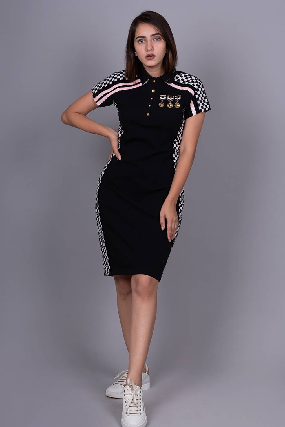Racer Polo Dress with Medals 