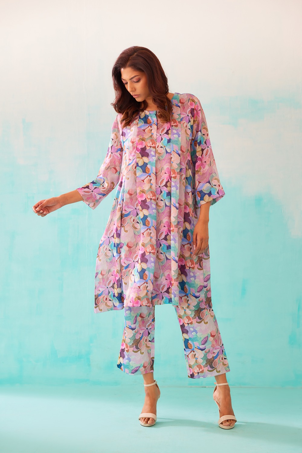 Floral Pleat Tunic