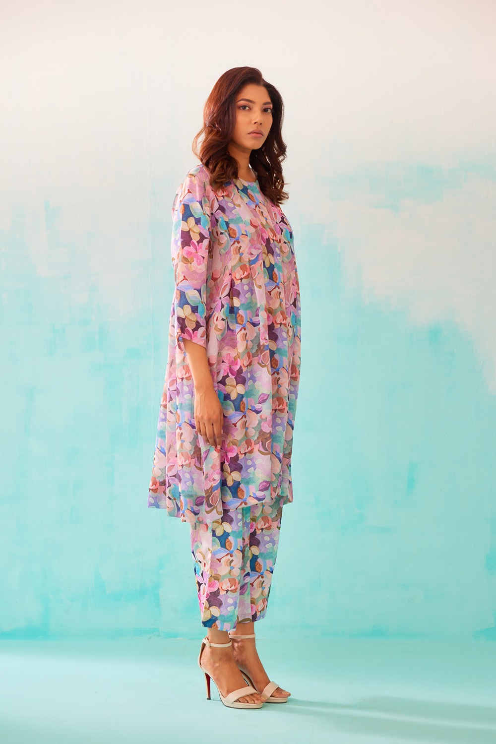 Floral Pleat Tunic