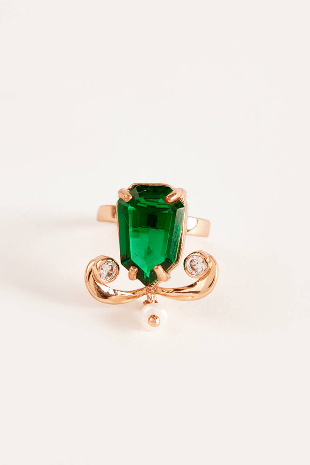 The Faena Gemstone Ring in Jade Green