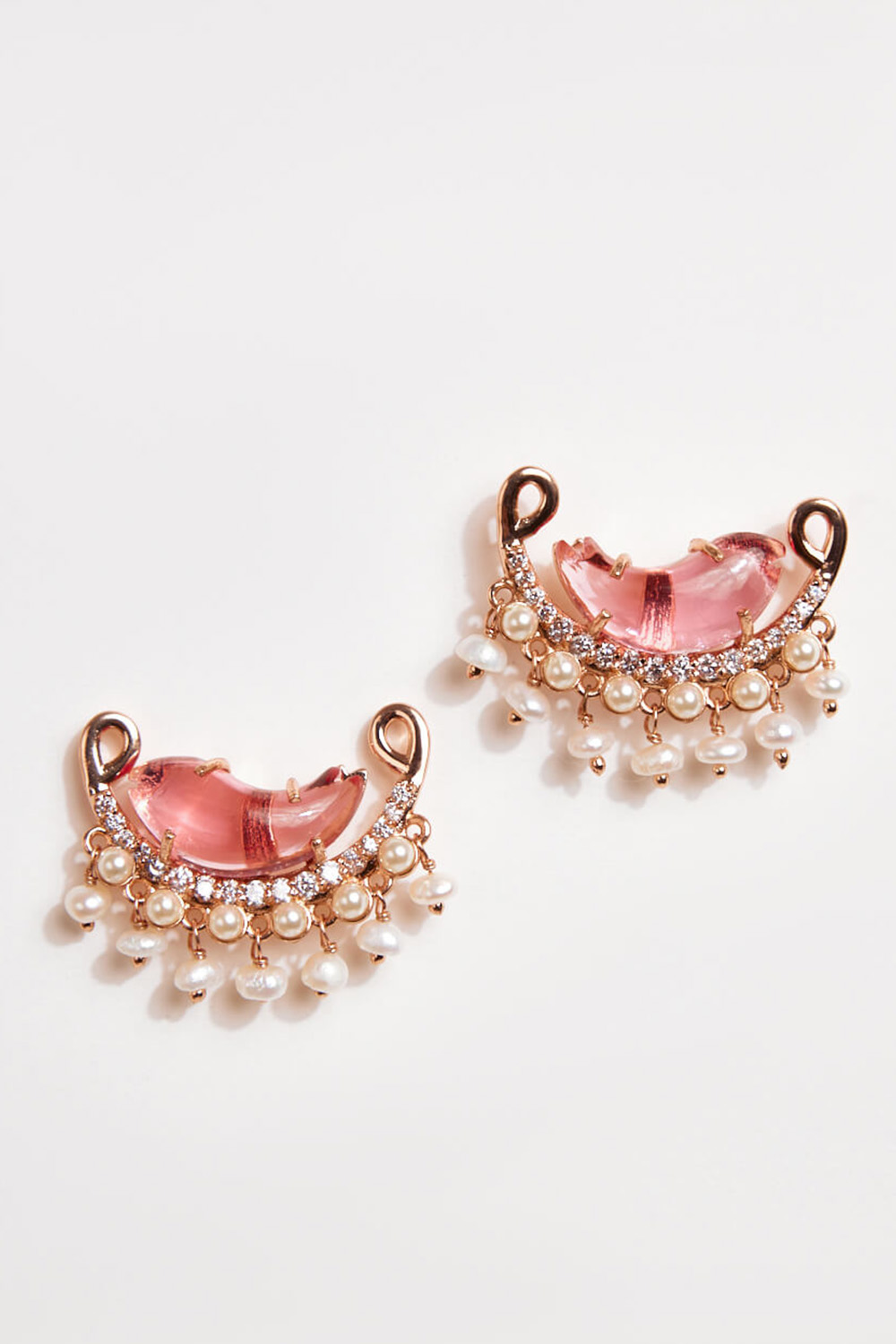 Le Cleo Stud Earrings in Vintage Rose