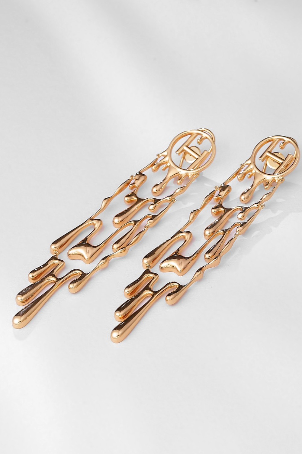The Drip OH Fall Earrings-Gold