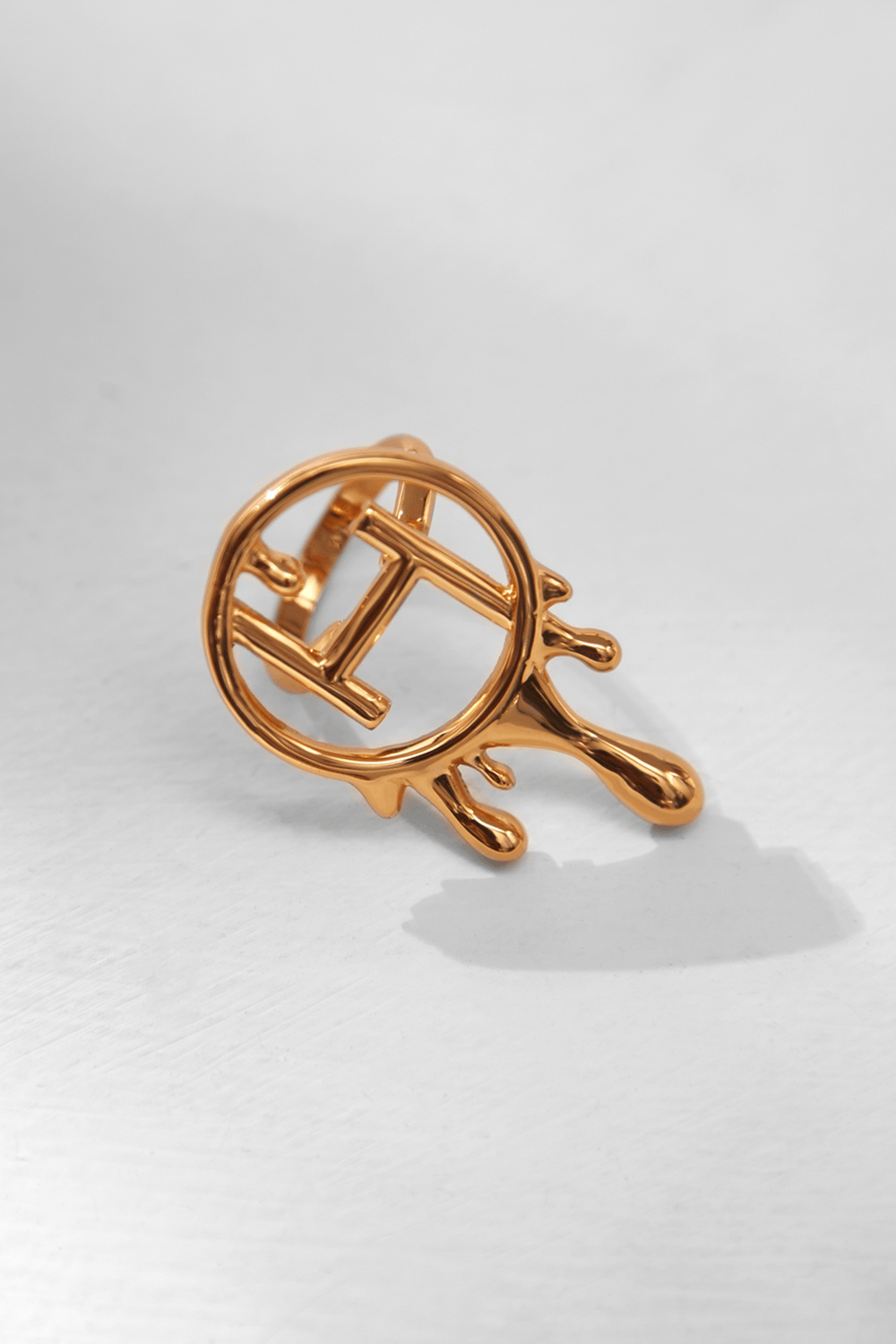 The Drip"Oh" Cocktail Ring In Gold