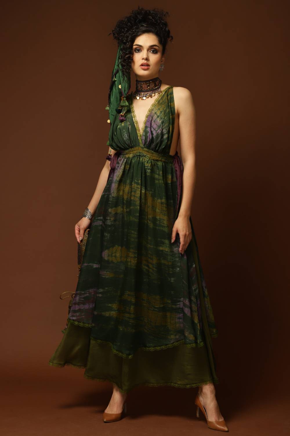 Senora Green Flare Dress 