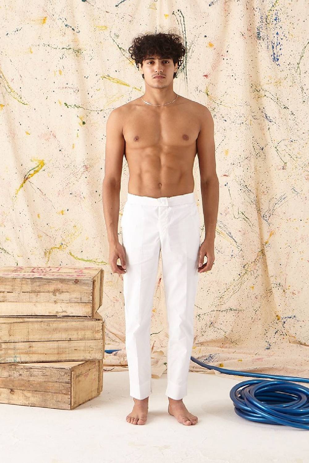Trouser Style White Pajama 