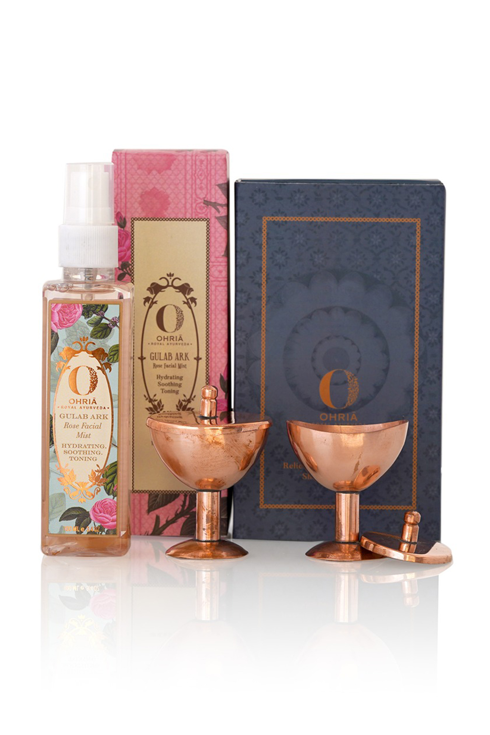 Pure Copper Eye Cups Ritual: Netra Shudhi With Rose Facial Mist
