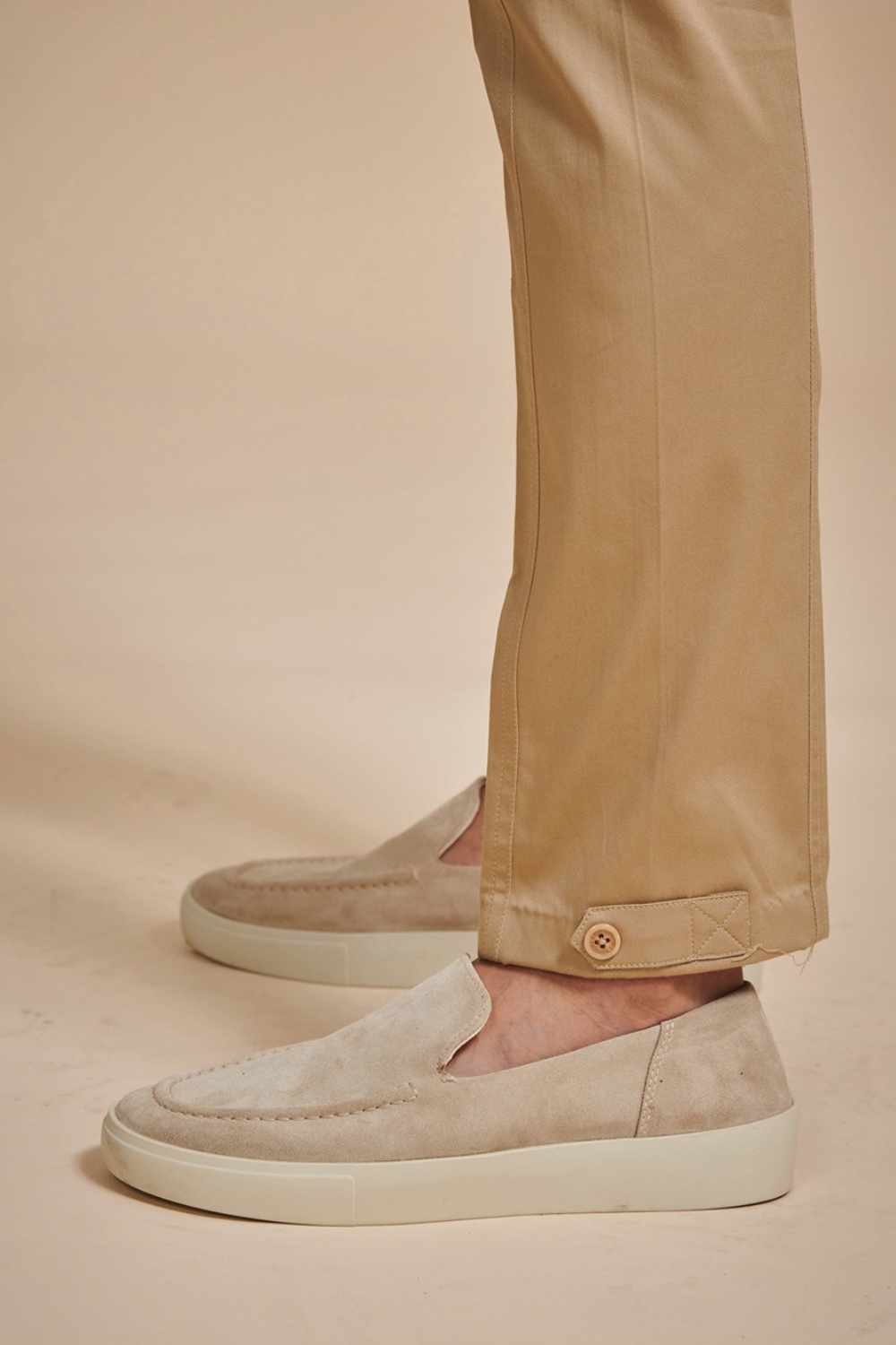 Stylised Beige Tapered Pant