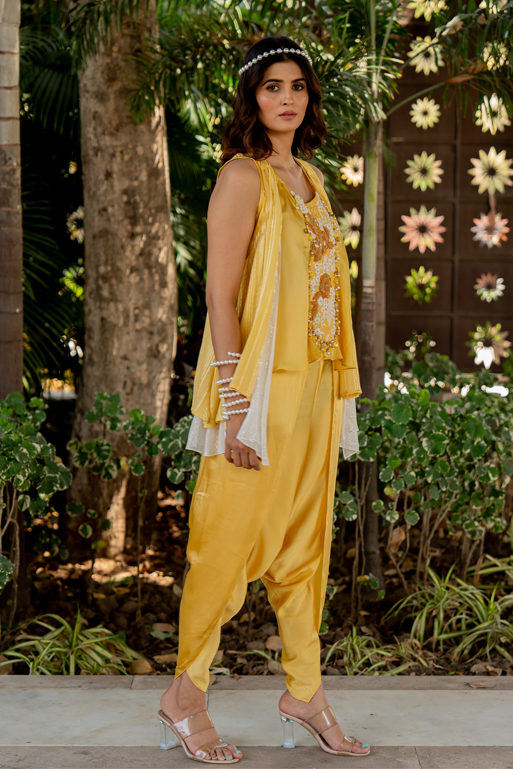 Two-Layered Cape Worn With A Dhoti And A Peplum