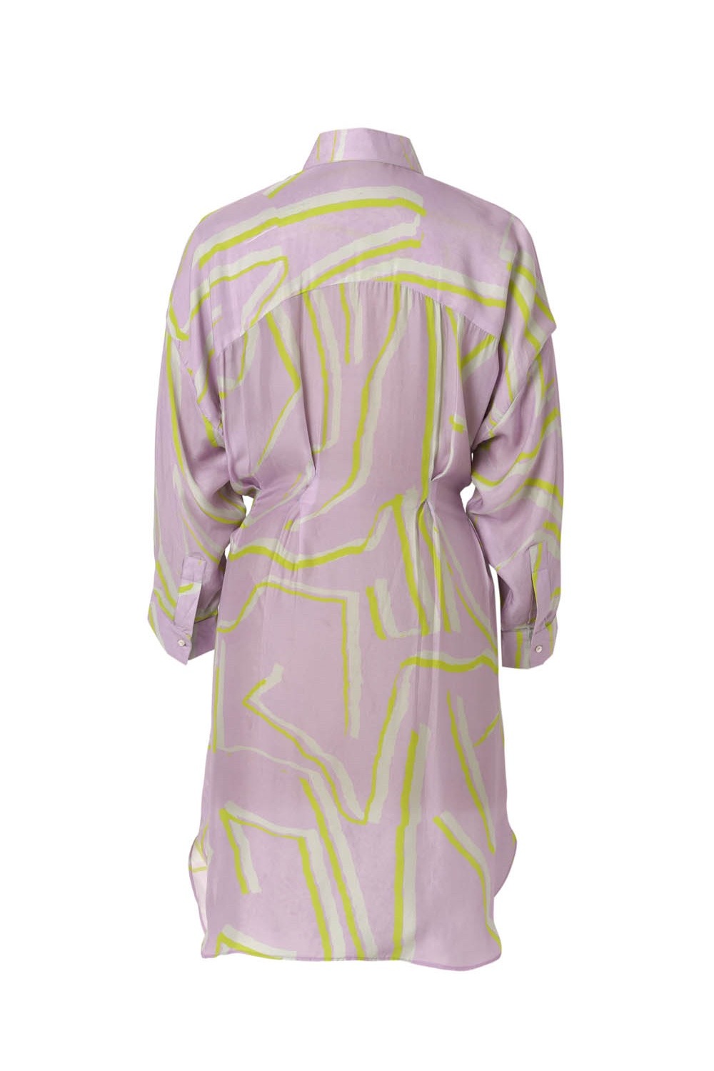 Lavender Chartreuse Terrazo Print Dress