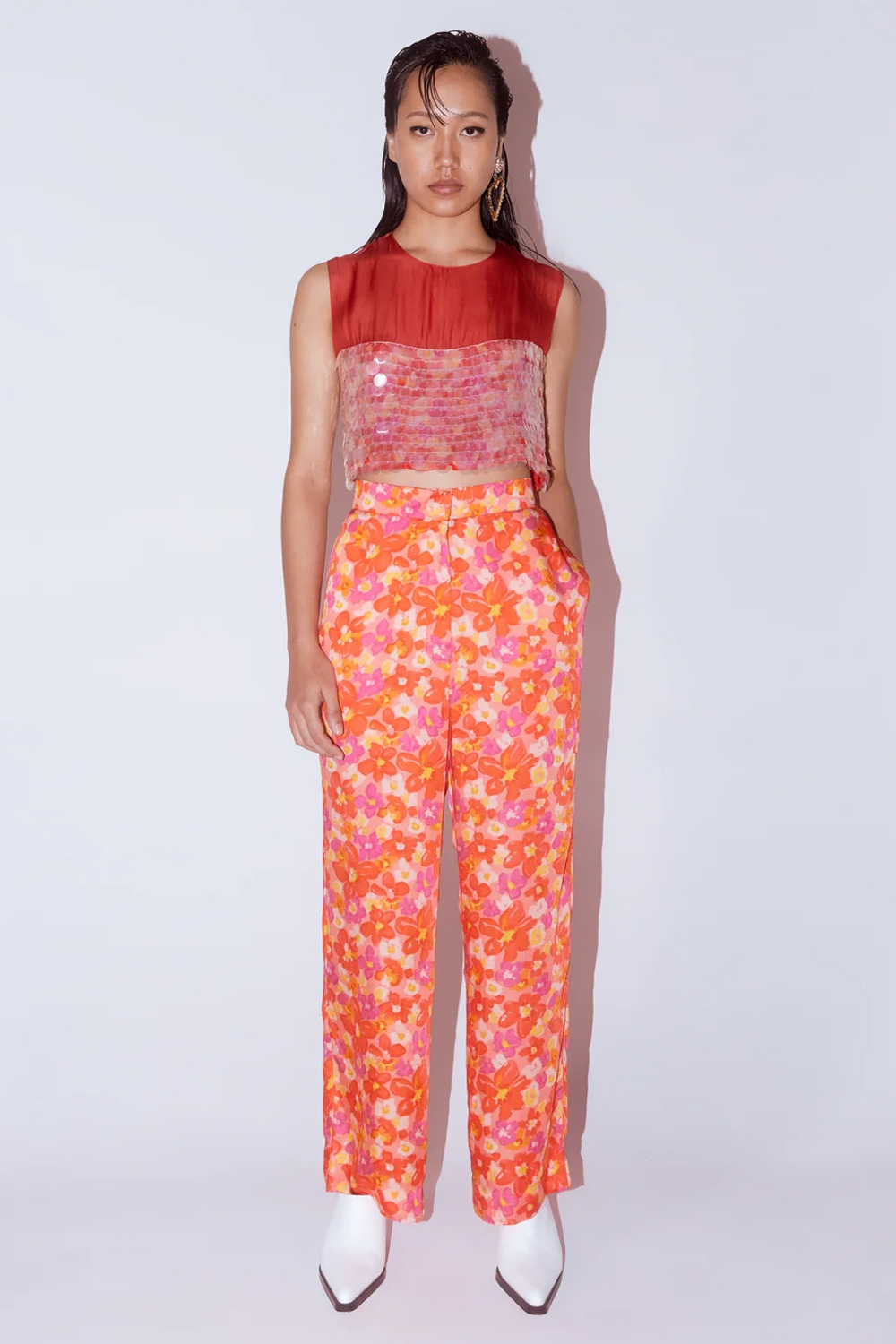 Poppy Crop Top And Trousers Co-Ord 