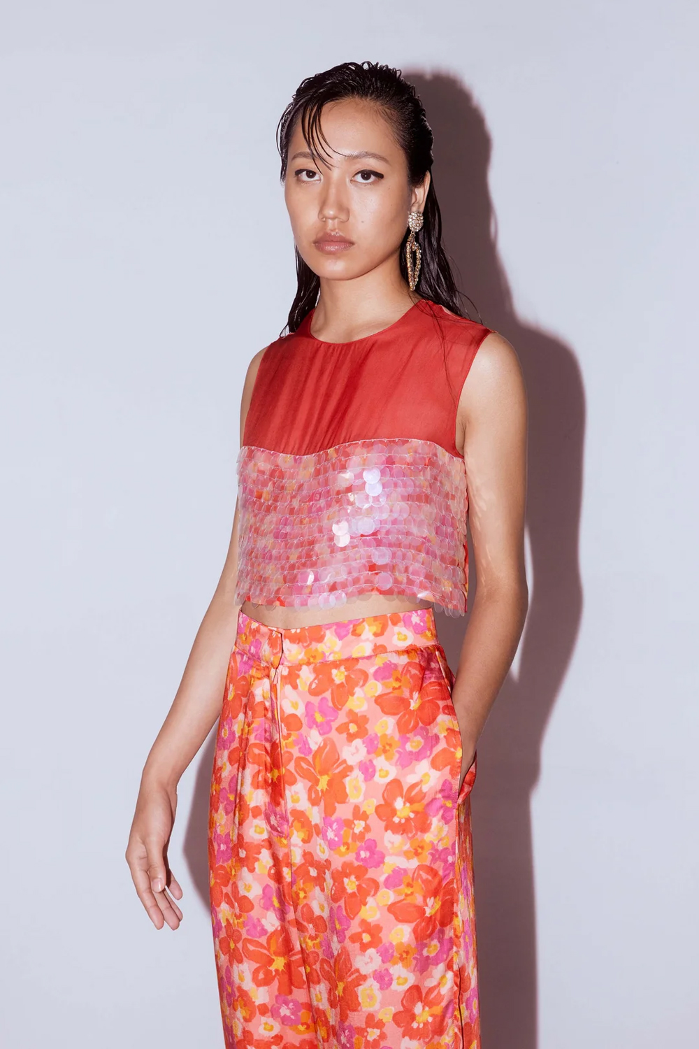Poppy Crop Top And Trousers Co-Ord 