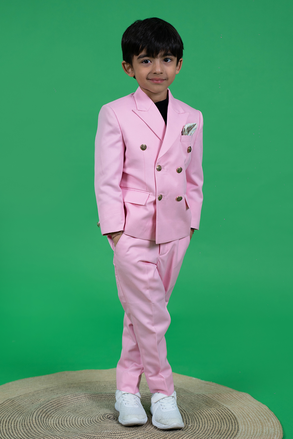 Pink Double Breast Suit