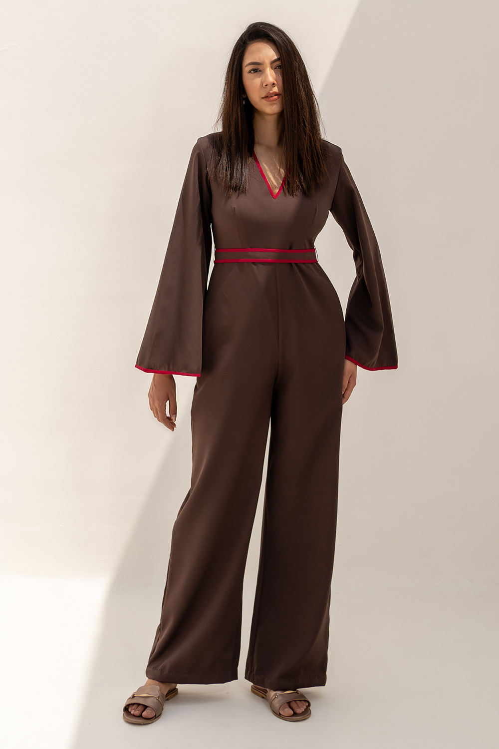 Brown And Pink Jumpsuit