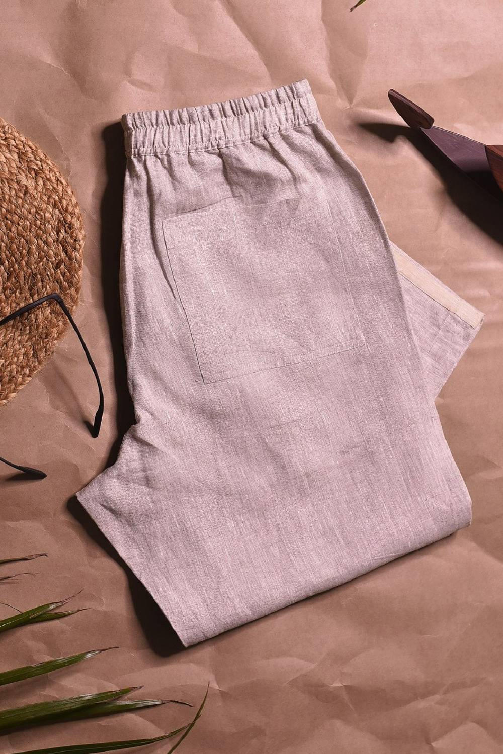 Sun-dae Natural Color Linen Pants 